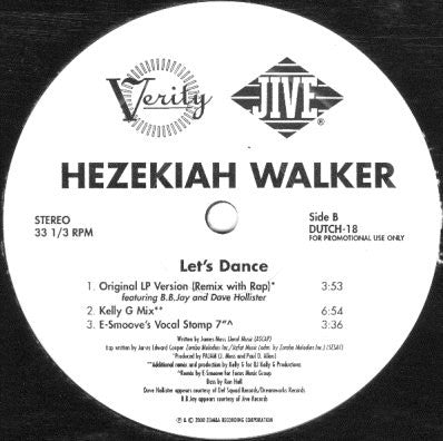 Hezekiah Walker : Let's Dance (12", Promo)