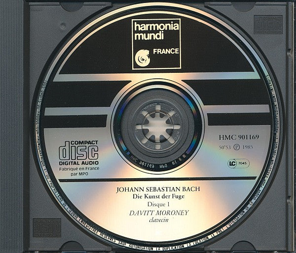Johann Sebastian Bach - Davitt Moroney : Die Kunst Der Fuge BWV 1080 (2xCD, Album)