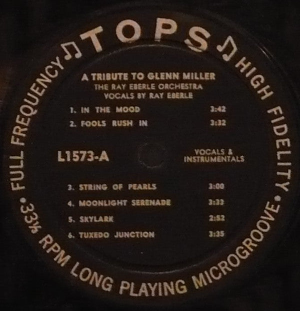 Ray Eberle Featuring The Ray Eberle Orchestra, Will Bradley, Hymie Schertzer : Plays Glenn Miller Favorites (LP, Album, Mono, RE)