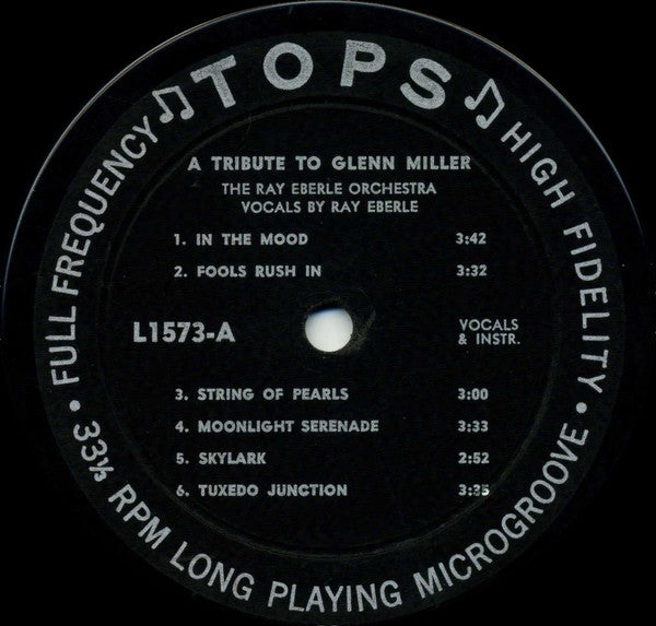 Ray Eberle Featuring The Ray Eberle Orchestra, Will Bradley, Hymie Schertzer : Plays Glenn Miller Favorites (LP, Album, Mono, RE)