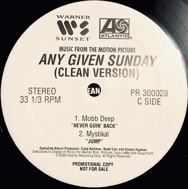 Various : Music From The Motion Picture Any Given Sunday (3xLP, Comp, Promo, Cle)
