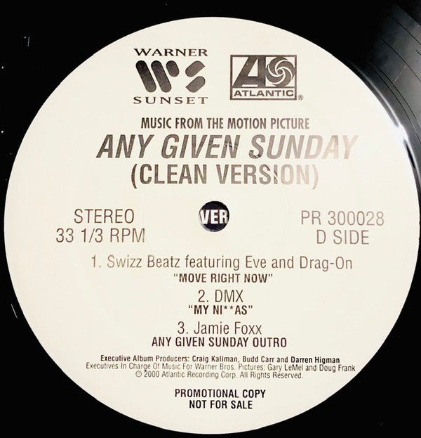 Various : Music From The Motion Picture Any Given Sunday (3xLP, Comp, Promo, Cle)