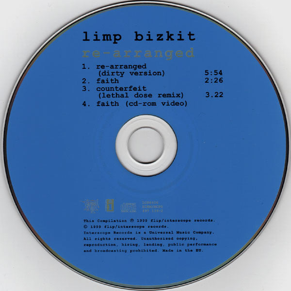 Limp Bizkit : Re-Arranged (CD, Maxi, Enh)