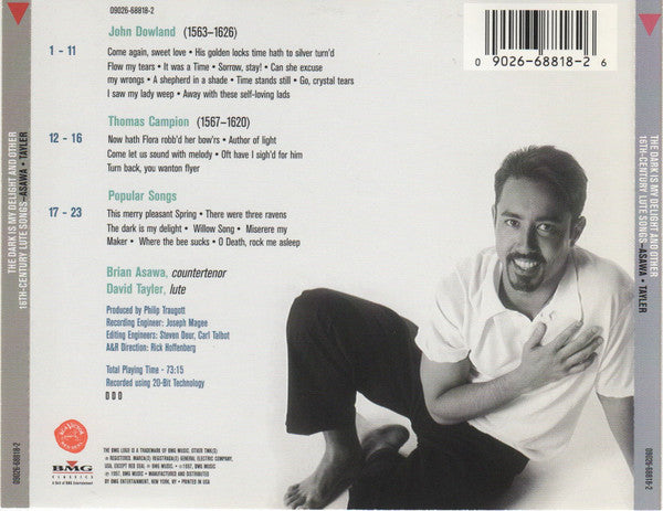 Brian Asawa With David Tayler : The Dark Is My Delight and Other 16th Century Lute Songs (CD, Album)