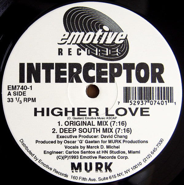 Interceptor : Higher Love (12")