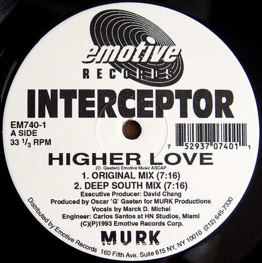 Interceptor : Higher Love (12")