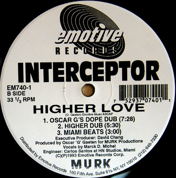 Interceptor : Higher Love (12")