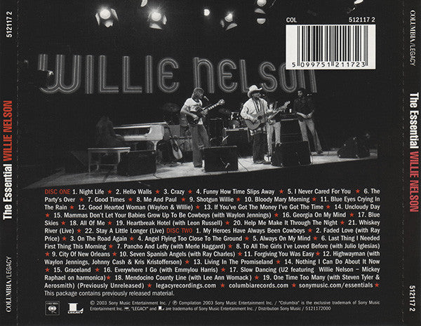 Willie Nelson : The Essential Willie Nelson (2xCD, Comp, RE)