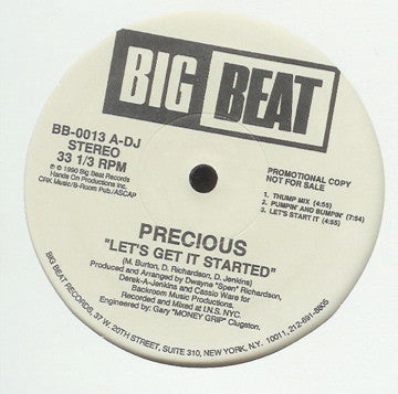 Precious : Let's Get It Started (12", Promo)