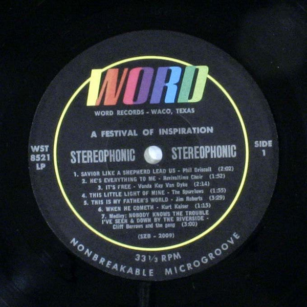 Various : A Festival Of Inspiration Showcase Of 14 Superb Performances (LP, Album)