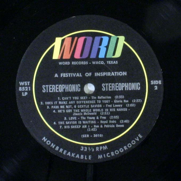 Various : A Festival Of Inspiration Showcase Of 14 Superb Performances (LP, Album)