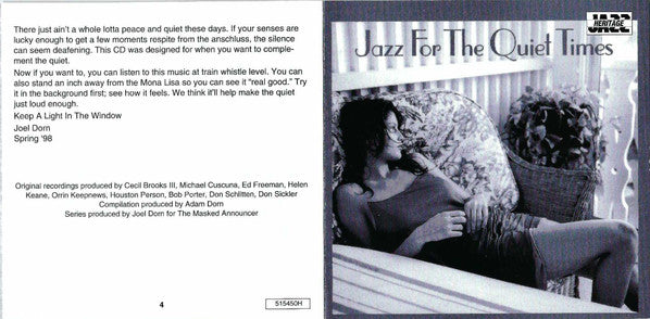 Various : Jazz For The Quiet Times (CD, Comp)