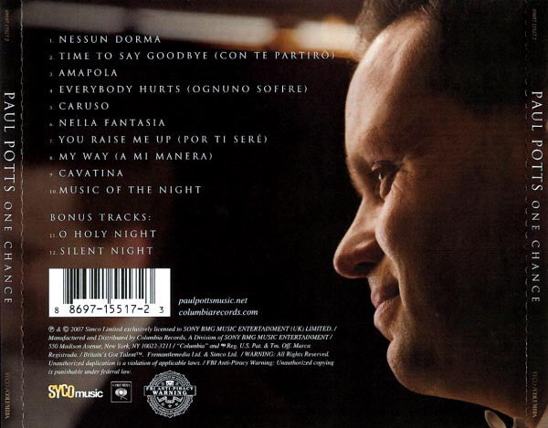 Paul Potts (2) : One Chance (CD, Album)