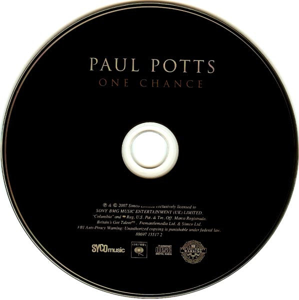 Paul Potts (2) : One Chance (CD, Album)