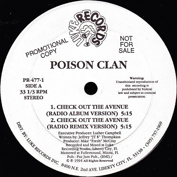 Poison Clan : Check Out The Avenue (12", Promo)