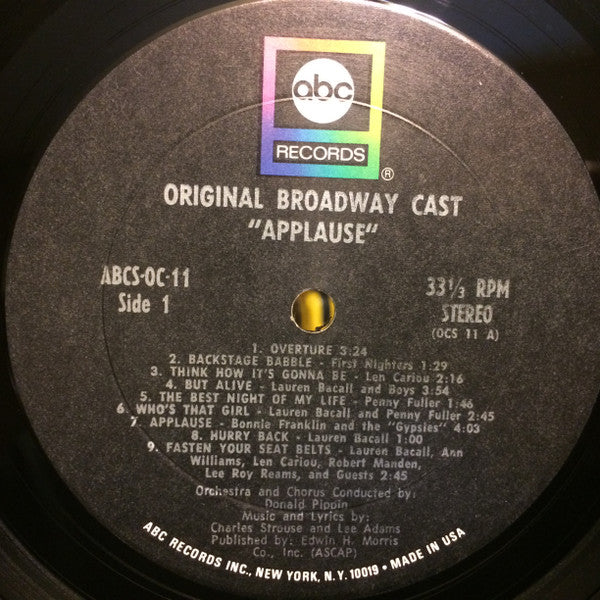 Lauren Bacall : Applause (Original Broadway Cast) (LP, Album, Gat)