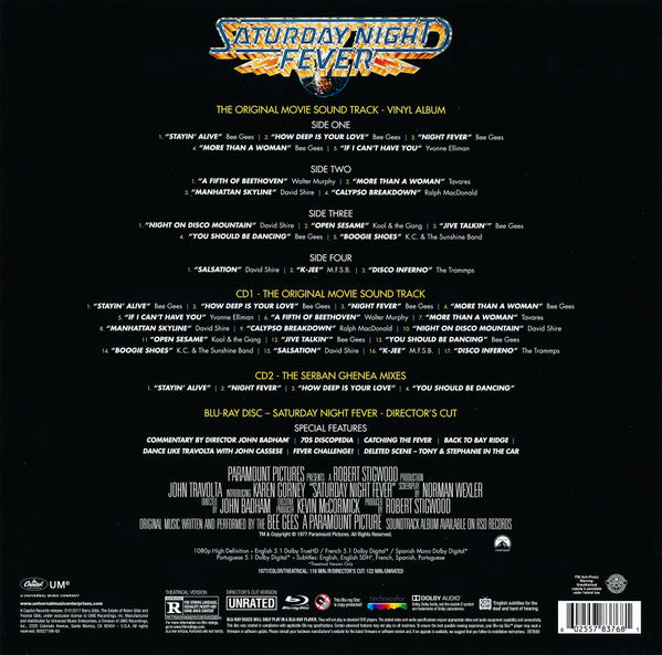 Various : Saturday Night Fever (The Original Movie Sound Track) (Box, Dlx + 2xLP, Album, RE, 180 + 2xCD, Album, RE )