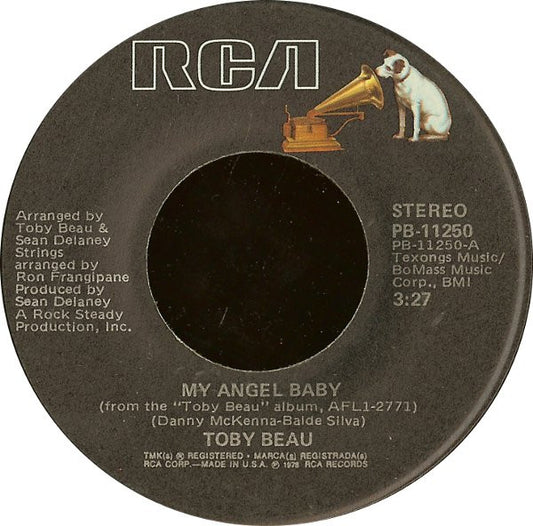 Toby Beau : My Angel Baby (7", Single, Ind)