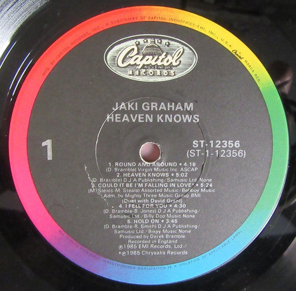 Jaki Graham : Heaven Knows (LP, Album, Jac)