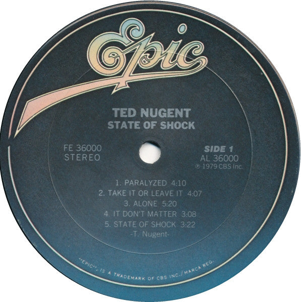 Ted Nugent : State Of Shock (LP, Album, Ter)