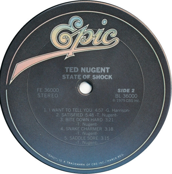 Ted Nugent : State Of Shock (LP, Album, Ter)