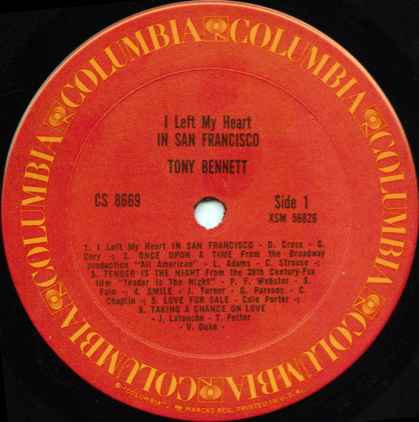 Tony Bennett : I Left My Heart In San Francisco (LP, Album, RE)