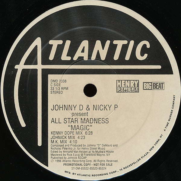 Johnny D & Nicky P Present All Star Madness : Magic (2x12", Promo)