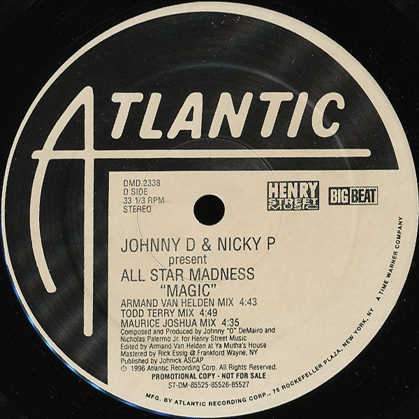 Johnny D & Nicky P Present All Star Madness : Magic (2x12", Promo)