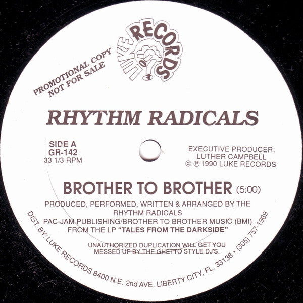 Rhythm Radicals : Brother To Brother (12", Promo)
