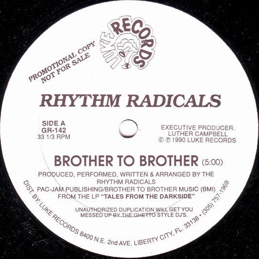 Rhythm Radicals : Brother To Brother (12", Promo)
