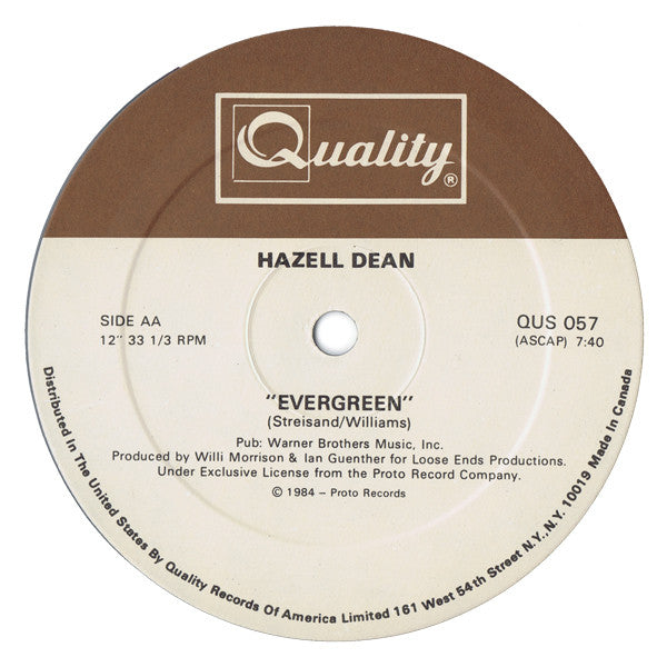 Hazell Dean : Jealous Love / Evergreen (12")