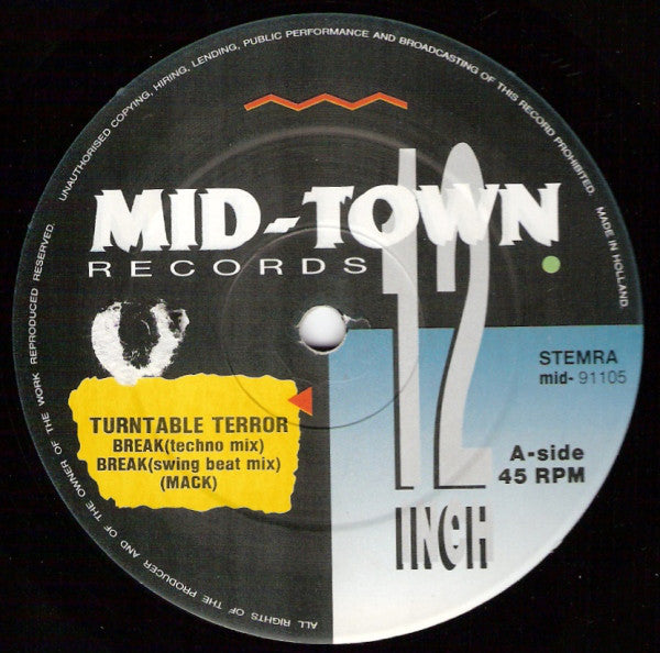 Turntable Terror : Break (12", Pic)
