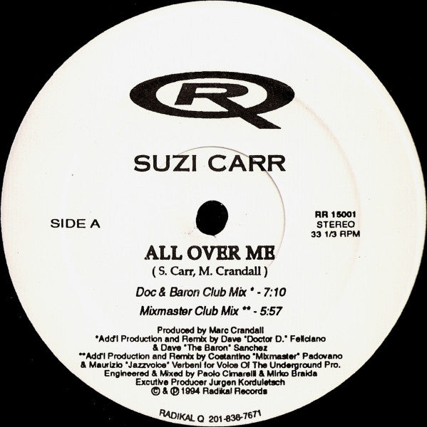 Suzi Carr : All Over Me (12")