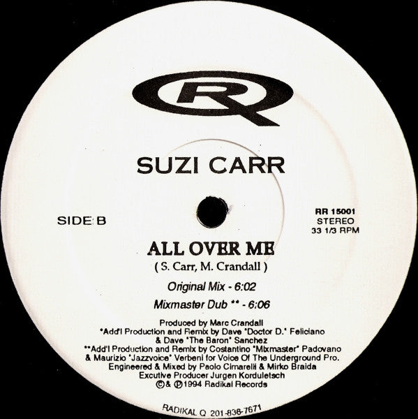 Suzi Carr : All Over Me (12")