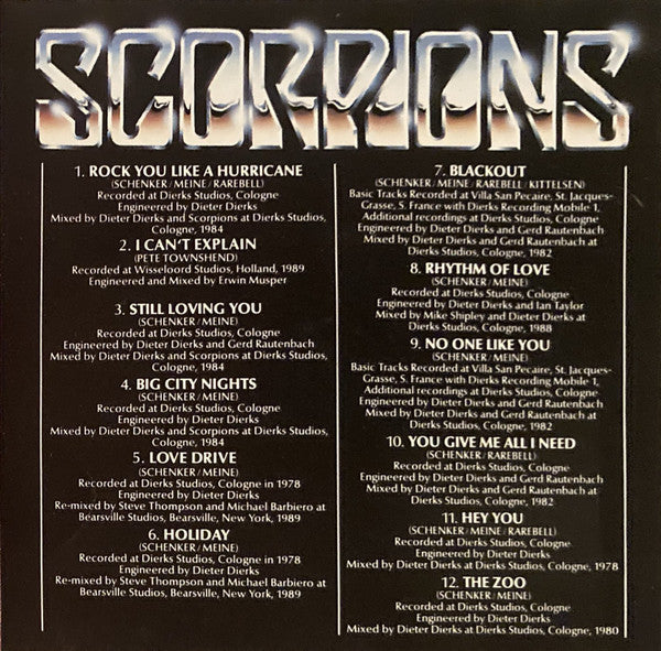 Scorpions : Best Of Rockers 'N' Ballads (CD, Comp, PDO)