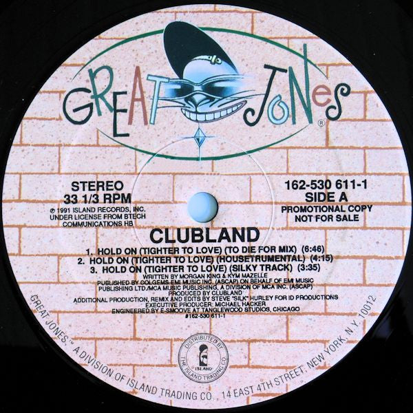 Clubland : Hold On (Tighter To Love) (12", Single, Promo)