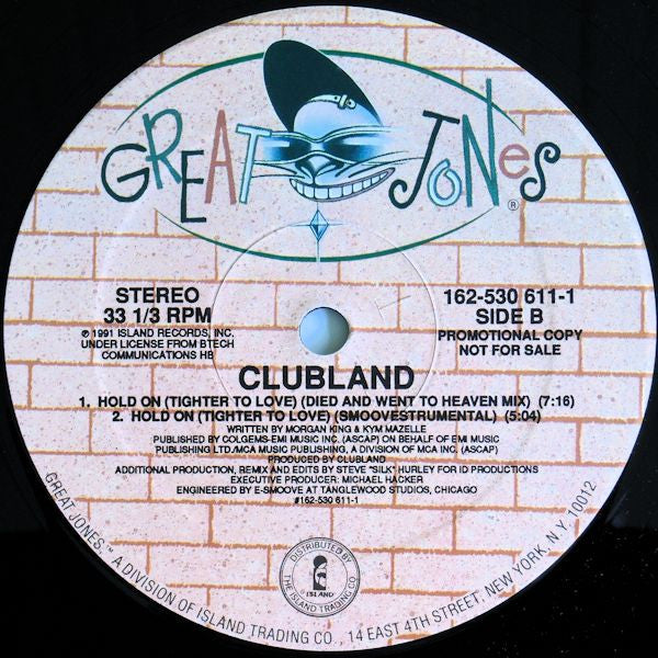 Clubland : Hold On (Tighter To Love) (12", Single, Promo)