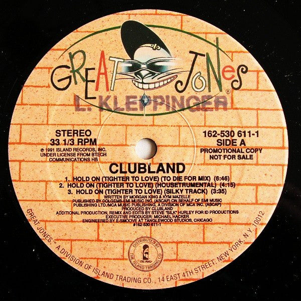 Clubland : Hold On (Tighter To Love) (12", Single, Promo)