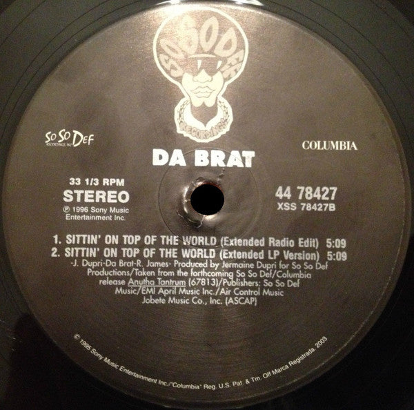 Da Brat : Sittin' On Top Of The World (12")