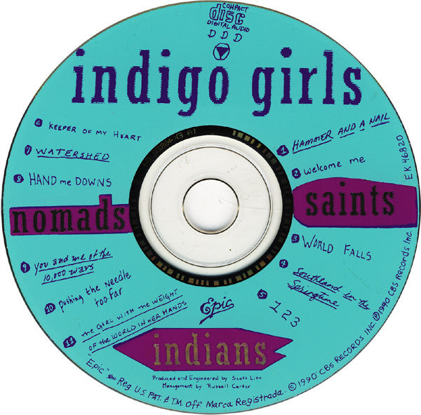 Indigo Girls : Nomads · Indians · Saints (CD, Album, RP)