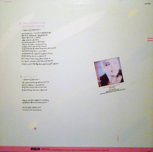 Eurythmics : There Must Be An Angel (Playing With My Heart) (12", Single, Promo)