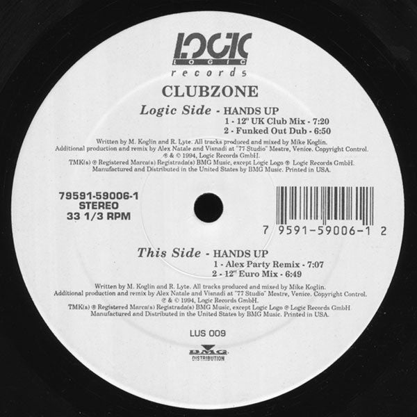 Clubzone : Hands Up (12")