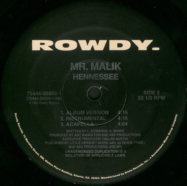 Mr. Malik : Malik Goes On (12", Maxi)