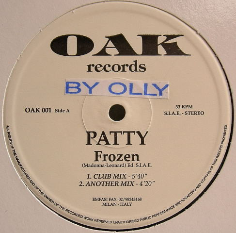 Patty : Frozen (12")
