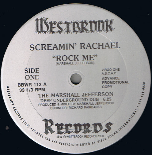 Screamin' Rachael : Rock Me (12", Promo)