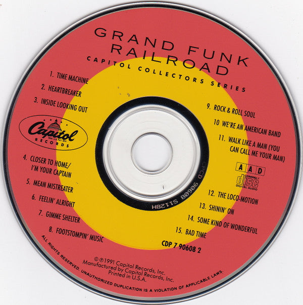 Grand Funk Railroad : Capitol Collectors Series: Grand Funk Railroad (CD, Comp, RM, RP, EMI)