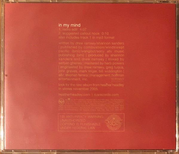 Heather Headley : In My Mind (CD, Single, Promo)
