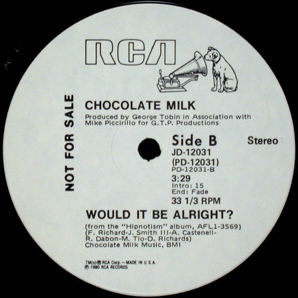 Chocolate Milk (2) : Hey Lover (12", Promo)