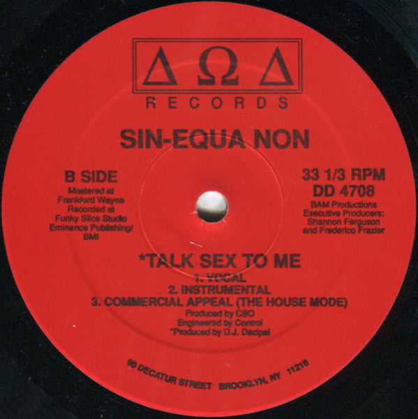 Sin-Equa Non : I Can't Do It Alone (12")