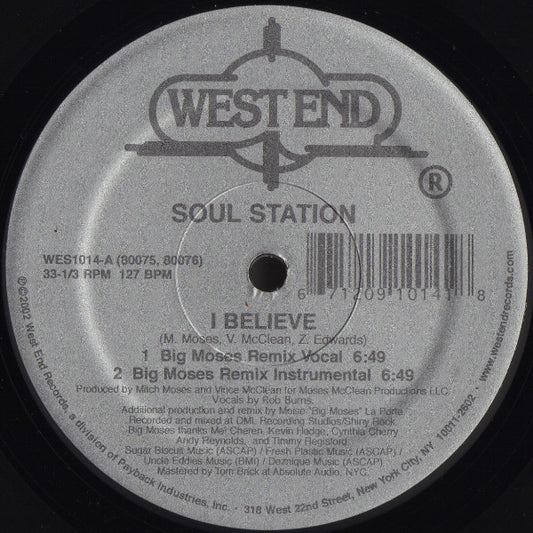 Soul Station (6) : I Believe (12")